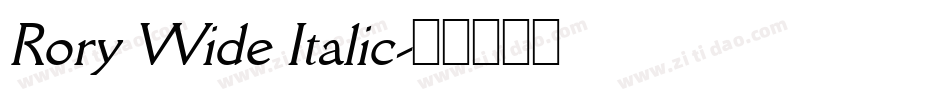 Rory Wide Italic字体转换